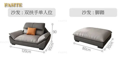 Nordic leave-in light luxury technology cloth sofa modern simple living room fabric latex minimalist sofa