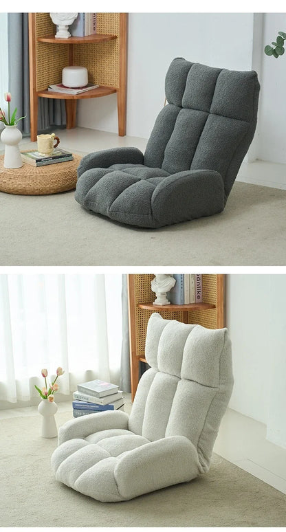 Cloud roll folding lazy sofa tatami backrest bay window lounge chair living room bedroom balcony floor internet famous sofa