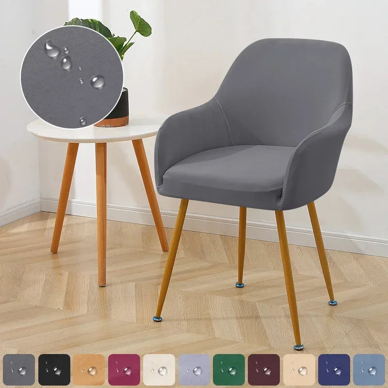 1/2pcs Elastic High Arm Chair Cover Water Repellent Short Back Seat Cover Stretch Dining Chair Slipcover Kitchen Hotel Wedding