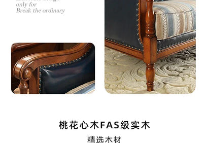 European Living Room Sofa Elegant Loveseat Wooden Modern Luxury Lounge Sofa Puffs Modular Wooden Canape Salon Furniture Home