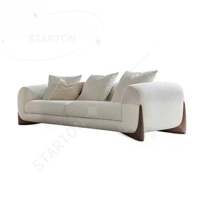 Minimalist Style Modern Simple Luxury Small Couch Living Room Sofa Cashmere White Sofa