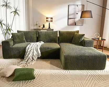 Cloud Modular Sofa Couch with L-Shape Chaise,Modern Sectional with Deep Seat, Upholstered Couches for Living Room Bed