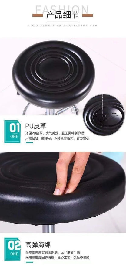 Bar Chair Bar Chair Stool Stool Haircut Chair Rotating Lifting Round Stool Backrest Pulley Chair Large Work Stool Supply