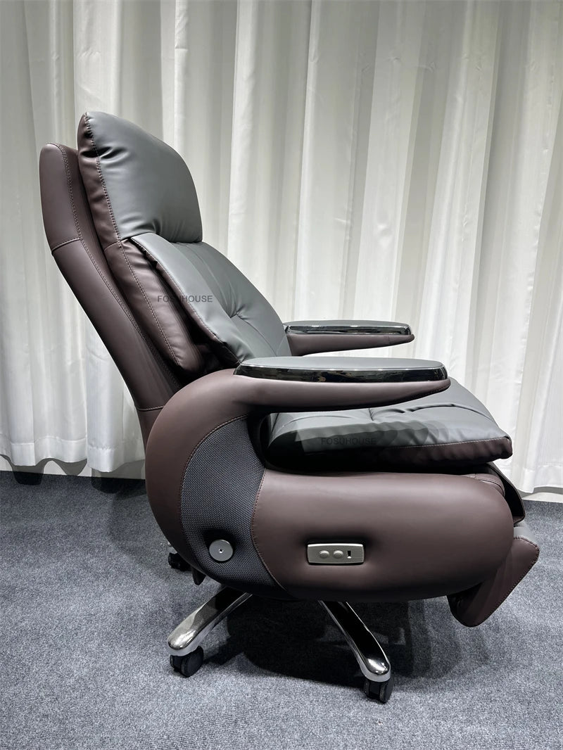 Electric Smart Office Chairs European Reclining Computer Chair Home Gaming Armchair Modern Office Furniture High-end Boss Chair