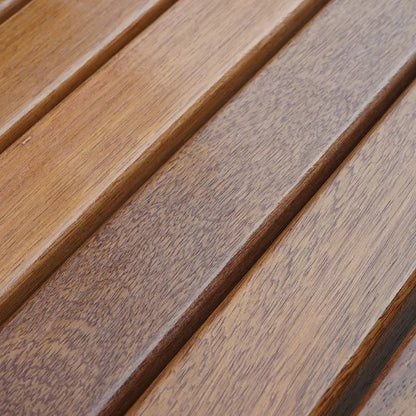 Banc de jardin extérieur moderne en acier inoxydable, chaise populaire, sièges d'entrée et de parc sans dossier, finition bois, offre spéciale