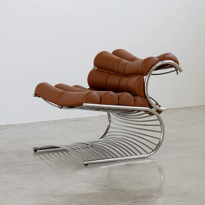 Nordic designer single back lounge chair creative hardware special-shaped home living room ergonomic model