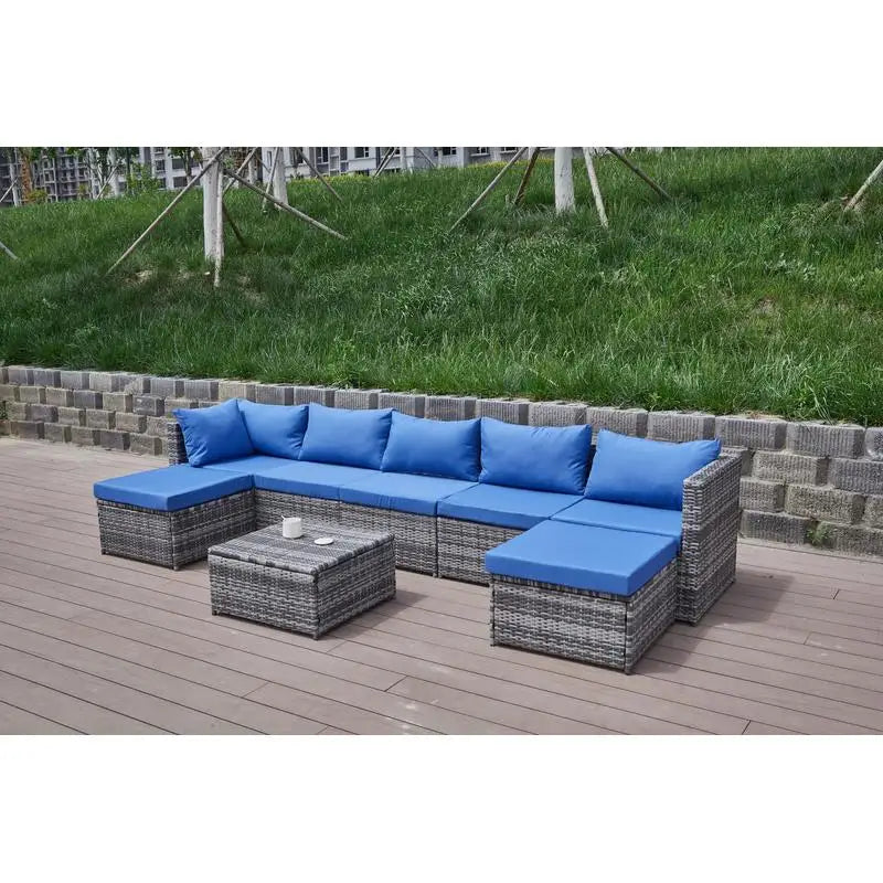 Patio Sofa Set with Cushions for Outdoor Living, Comfortable Seating for Garden or Balcony, Stylish & Weather-Resistant Design