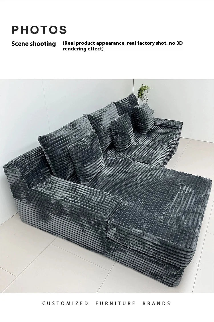 Living Room Nordic Compressed Sofa Minimalist Recliner Apartment Cinema Compressed Sofa Design Elegant Bank Home Furnitures