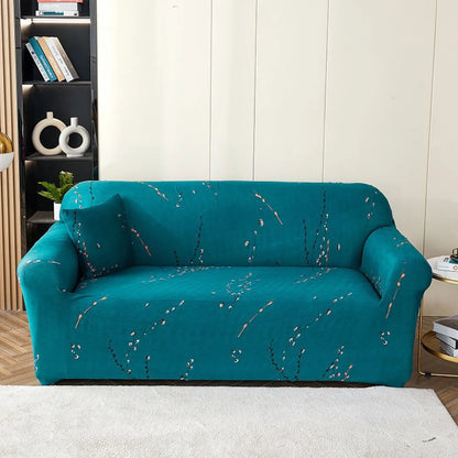 New All-season L-shape Non-slip Elastic Sofa Cover With Patterns, 360 Degree Coverage 1/2/3/4 Seat Sofa Cushion for Living Room