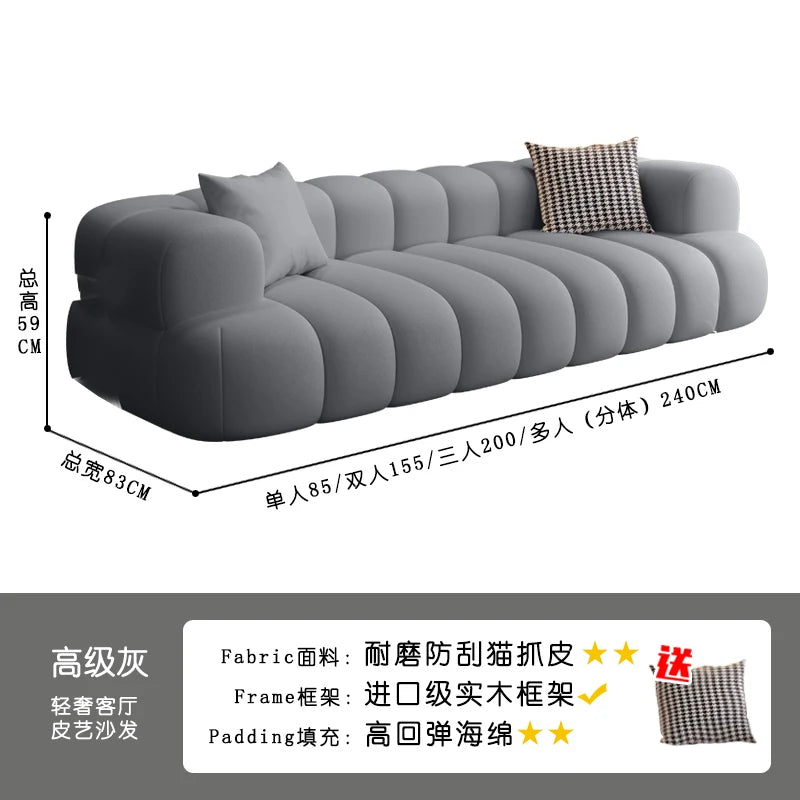 Soft Pillows Stylish European Modern Plush Reclining Sectional Sofa Comfortable Living Room Furniture Trendy Mueble Home Decor
