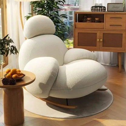 Nordic Modern Luxury Living Room Chairs Sofa Rocking Lounge Single Lazy Reclining Adult Bedroom Relax Magical Furniture