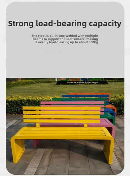 Outdoor Waterproof Sales Park New Hotel Patio 2022 Design Wholesale Steel Wooden Garden Bench