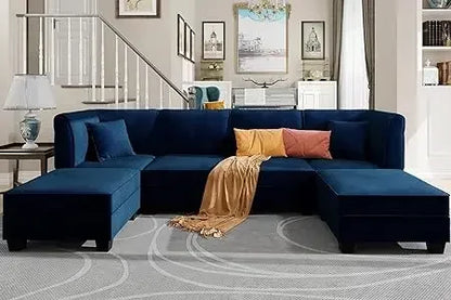 #For L-Shaped Modular Sectional Sofa, 3-Seater Comfy Cloud Couch with Ottoman/Chaise & 5 Pillows for Living Room Bedroom&