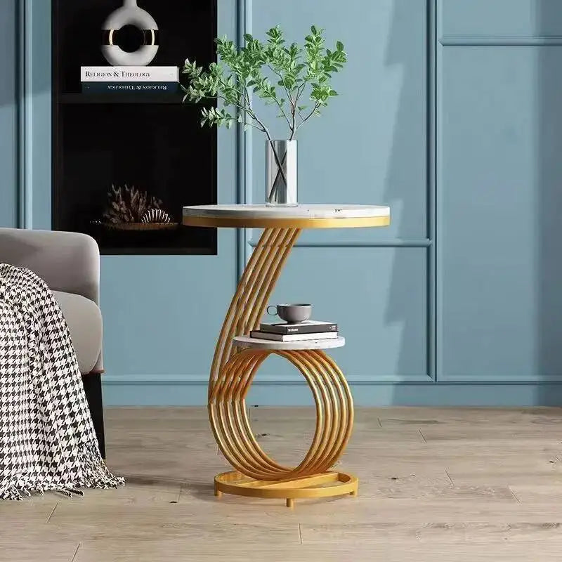 Nordic Round Coffee Tables Books Big Luxury Gold Nordic Hall Side Coffee Table Bedside Dressing Mesitas De Noche Home Furniture