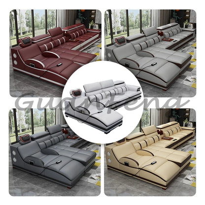 Hot Sale Modern Storage Luxury Micro Fabric Leather Reclining Leather Folding Multi Purposes Living Room Sofa