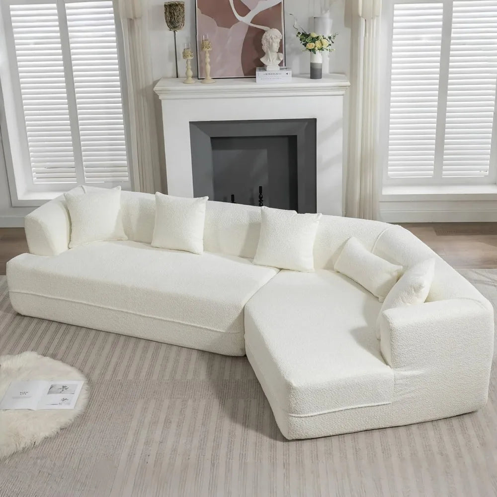 Modular Sectional Sofa in Cloud Comfy Style, Deep Seating, No Assembly Required, Living Room Furniture for Comfortable Relaxatio