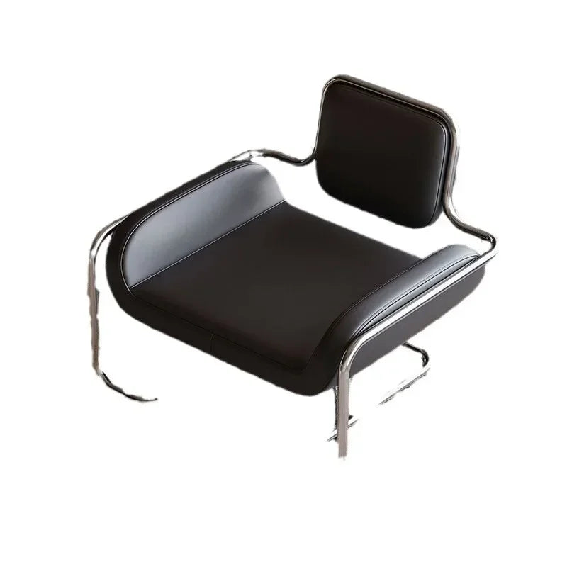 Nordic single chair medieval stainless steel special-shaped convex chair light luxury living room reception leisure chair