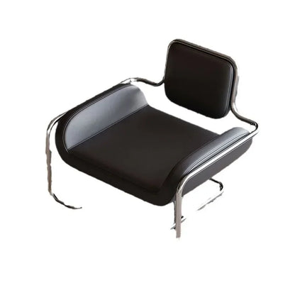 Nordic single chair medieval stainless steel special-shaped convex chair light luxury living room reception leisure chair