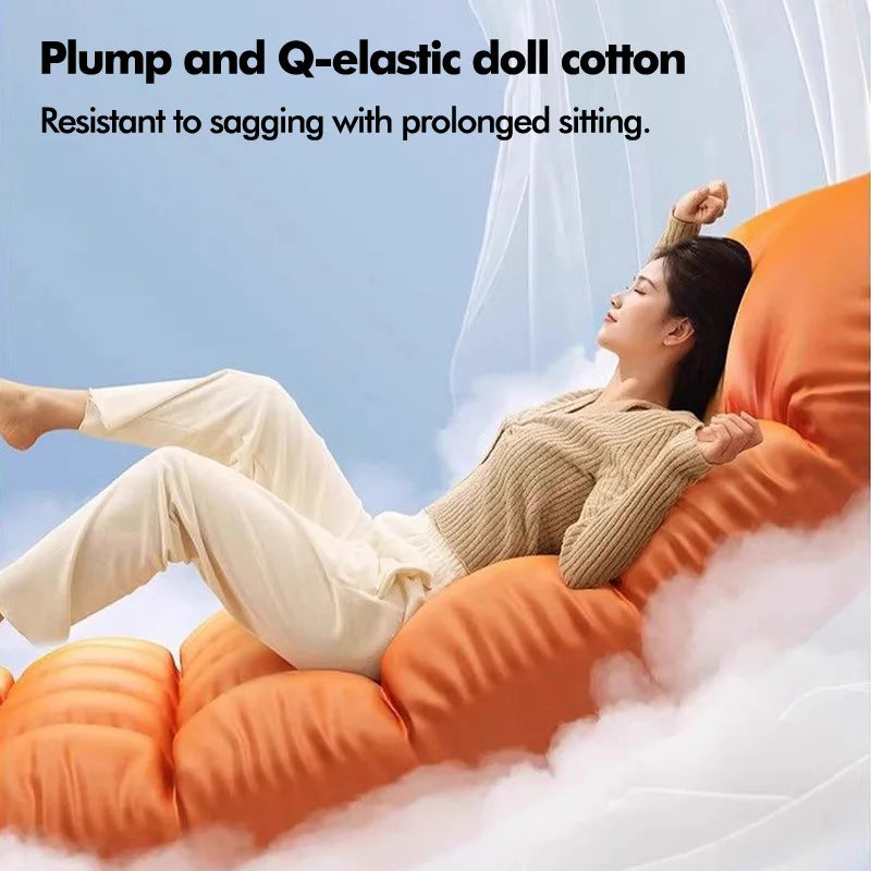 Living Room Reclining Rocking Chair Soft Removable Cushion Lounge Chair with Foldable Footrest Modern Home Office Relaxing Chair