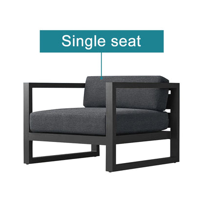 Aluminum Outdoor Lounge Chair - Weather-Resistant Woven Fabric and Rustproof Frame for Balcony and Garden