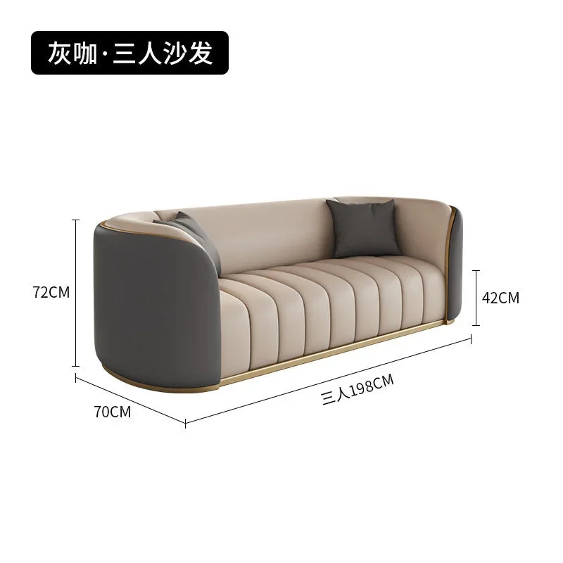 Italian Light Luxury Negotiation Sofa Hotel Lobby Meeting Area Tables And Chairs Sales Office Business Reception Sofa