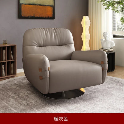 HXL modern light luxury leather sofa chair single simple living room small apartment bedroom leisure chair