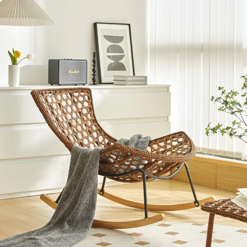 AA  Rocking Chair Adult Recliner Home Lazy Leisure Chair Single-Seat Sofa Chair