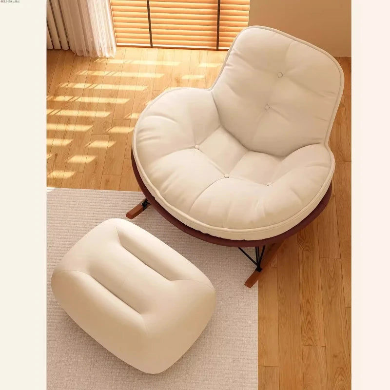 Home Leisure Chair,Living Room Honeycomb Lazy Leisure Rocking Chair,Recliner Chairs Simple Penguin Rocking Chair,Balcony Sofa