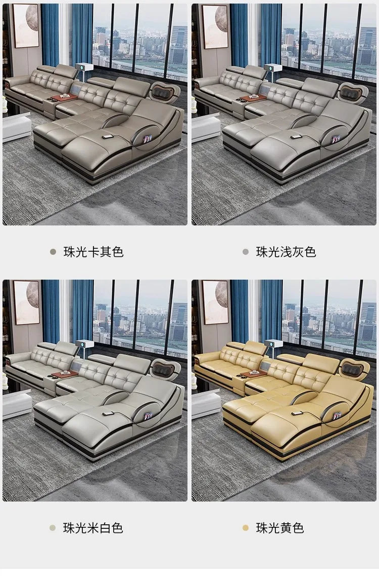 Modern Minimalist Sofa Electric Massage Chiar Floor Multifunctional Corner Sofa Lounges Relaxing Living Room Couch Furniture