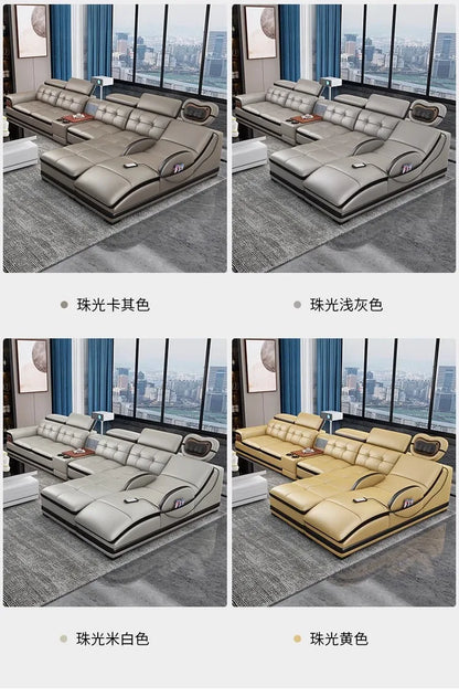 Modern Minimalist Sofa Electric Massage Chiar Floor Multifunctional Corner Sofa Lounges Relaxing Living Room Couch Furniture