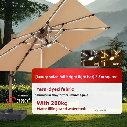 Outdoor Patio Umbrellas Roman Open-air Balcony Villa Garden Large Parasol Commercial Outdoor Stall Sunshade Umbrella with Base A