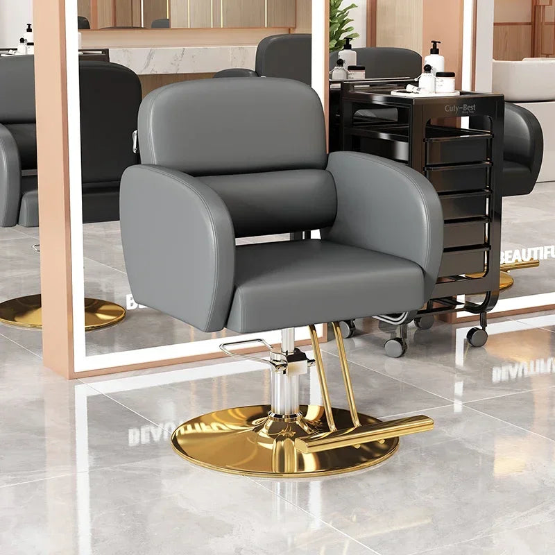 Classic Fashion Barber Chairs Simple Exquisite Trendy Premium Salon Chairs Beauty Modern Bancos Con Ruedas Salon Furniture
