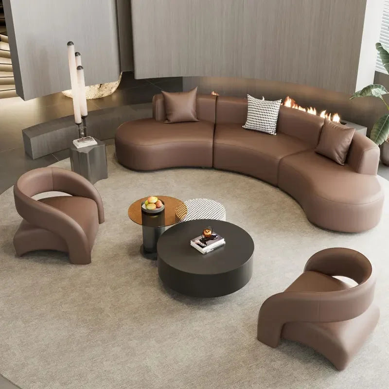 Hotel lobby sofa coffee table combination sales office negotiation rest area reception beauty salon club corner arc