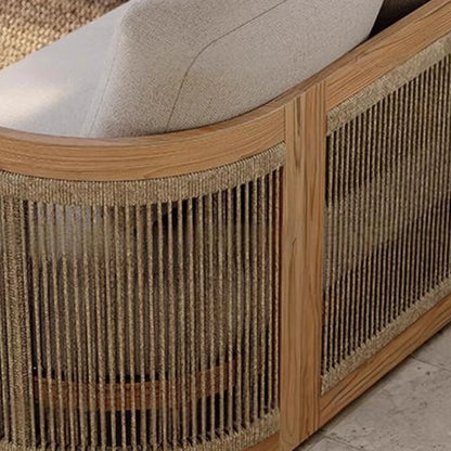 Reception Outdoor Garden Sofas Living Room Simple Backrest Modern Garden Sofas Homestay Wood Furniture Sofá Jardín MHHYSF
