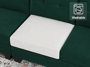 L Shaped Sofa 4 Seat Sofa with Chaise L-Shaped Couches Reversible Sectional Sofa (Dark Green, L Shaped Couch)