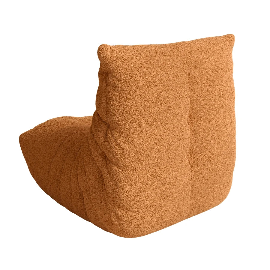 Fabric Lazy Floor Sofa, Modern Armless Floor Recliner, Living Room Bedroom Office Single Corner Chair Sofa