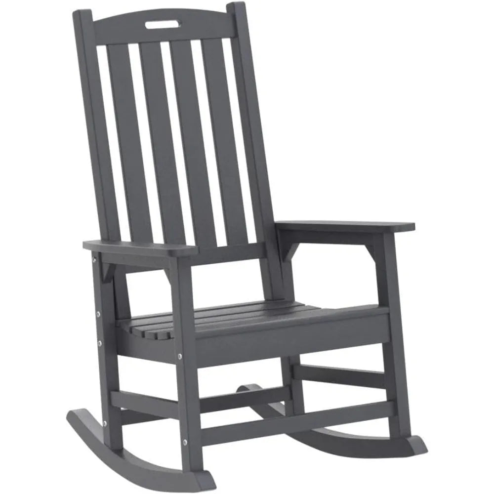 Oversized Outdoor Rocking Chair Set of 2, Porch Rocker with 21
