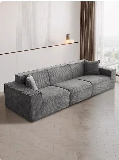 Italian minimalist vacuum sponge compression sofa modern simple corduroy small apartment living room tofu block sofa furniture
