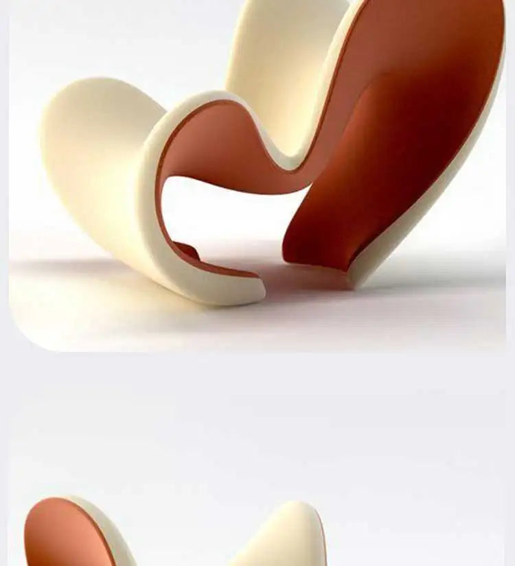 Nordic creative love FRP living room recliner model room special-shaped fabric single chair leisure chair