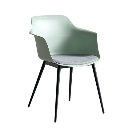 Modern Simple Living Room Chair Plastic Cushion Chair Home Restaurant Armchair Nordic Leisure Chairs Backrest Desk Chairs
