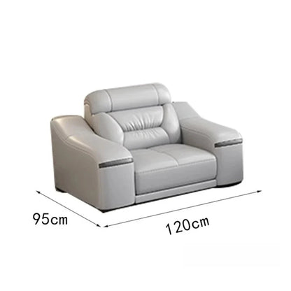 MINGDIBAO Genuine Leather Living Room Sofa Set Power Reclining Couch Electric Recliners with Stool Seating Room, Sofa Reclinable