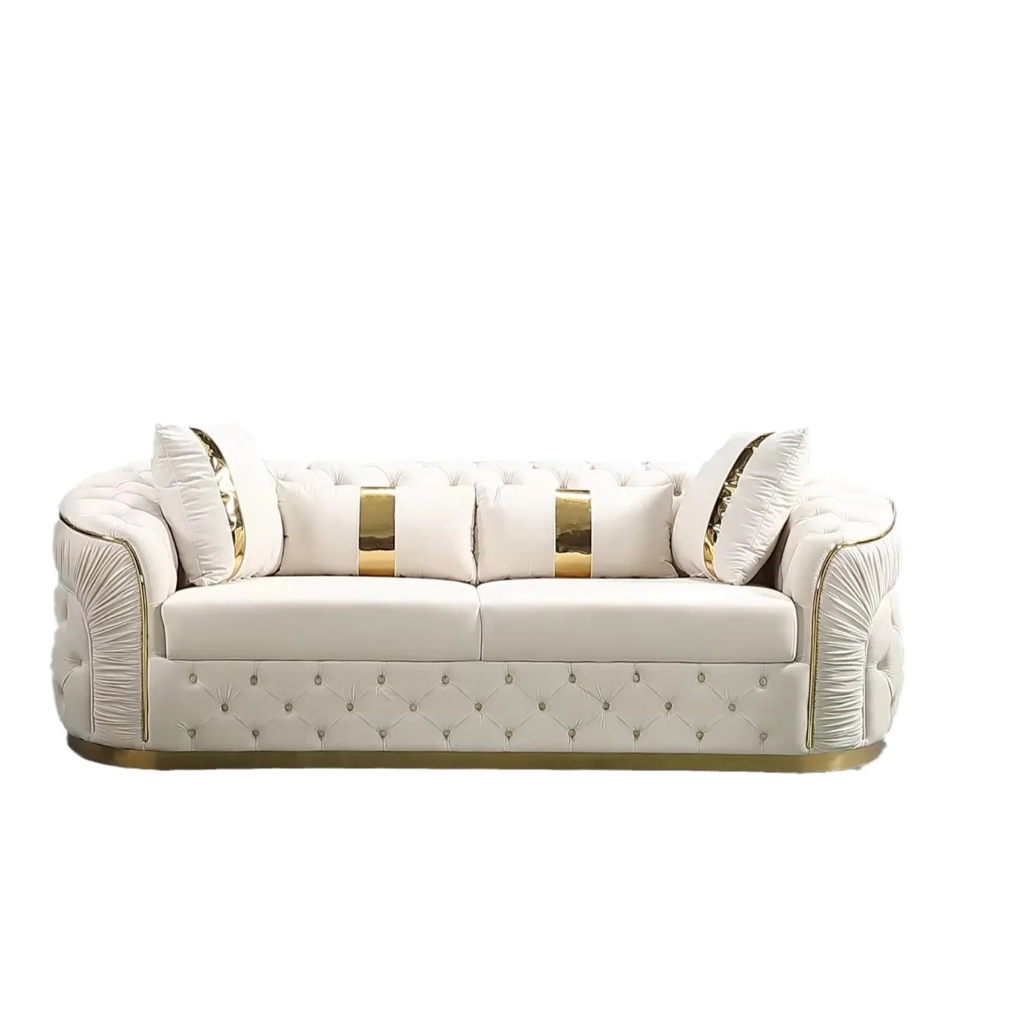 American fabric pull-up sofa, European light luxury velvet living room fashion simple straight sofa combination factory