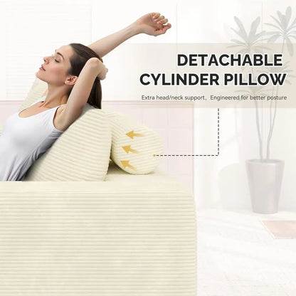 Cloud Sectional Sofa with L-Shape Chaise for Living Room, Deep Seated, Comfortable, No Assembly Needed, 1 Piece