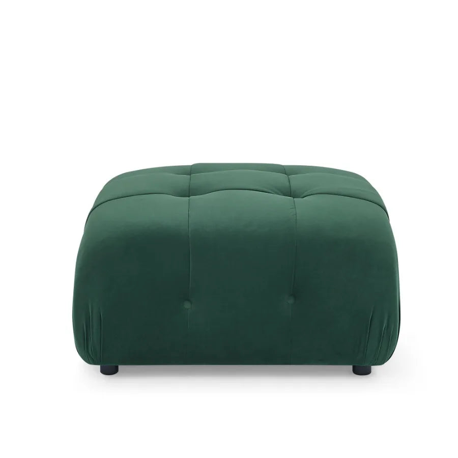 Modular Sectional Sofa Button Tufted Designed and DIY Combination L Shaped Couch with Reversible Ottoman Green Velvet