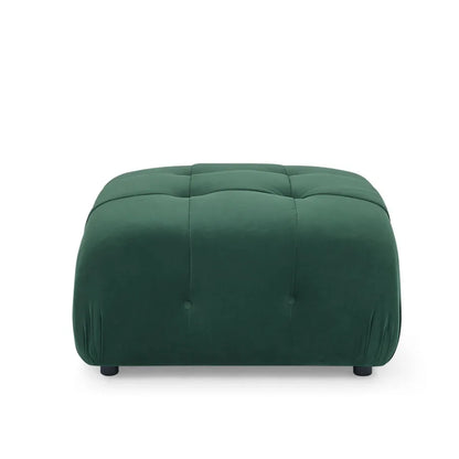 Modular Sectional Sofa Button Tufted Designed and DIY Combination L Shaped Couch with Reversible Ottoman Green Velvet