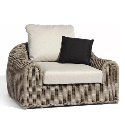 Outdoor rattan sofa waterproof sunscreen patio balcony garden rattan chair outdoor open-air leisure rattan sofa