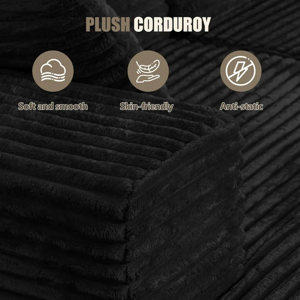 Modern Modular L-Shape Sectional Sofa with Deep Seating for Living Room