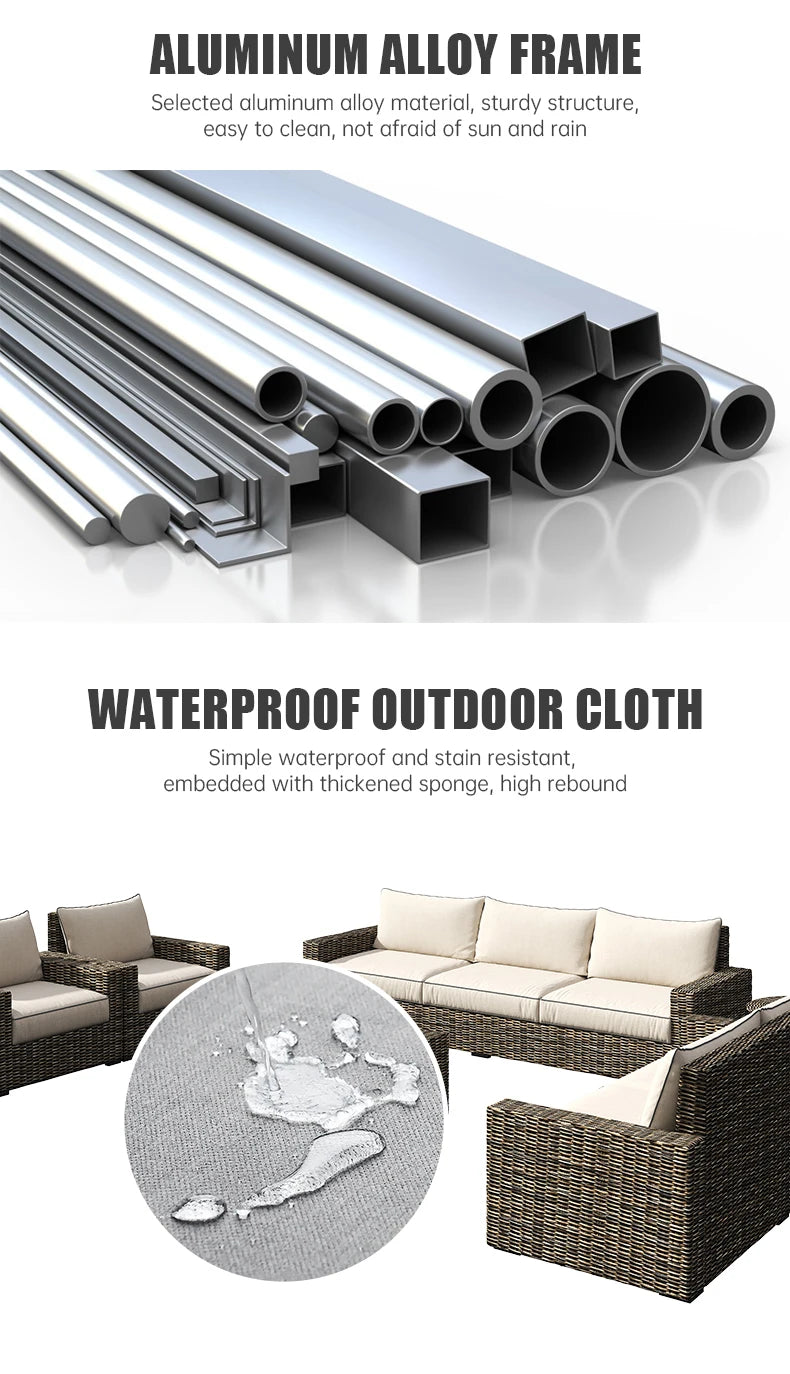 High Quality Wicker Patio Furniture  Rattan Garden Sofa Garden Furniture Set