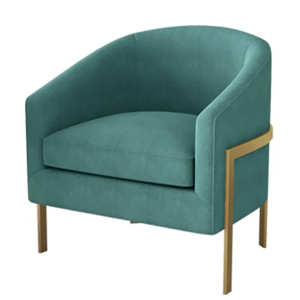 Fauteuil simple moderne pour salon, ensemble de meubles de salon, fauteuil de luxe en velours pour salon