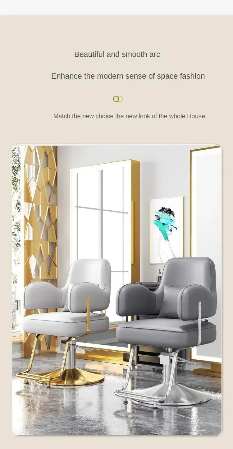 Style Durable Hair Salon European Barber Chairs Hairdressing Chair Dressing Room Back Armchair Recliner Cabeceros Furniture